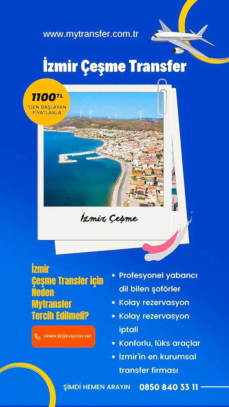 İzmir Çeşme Transfer 1100TL'den Başlayan Fiyatlarla